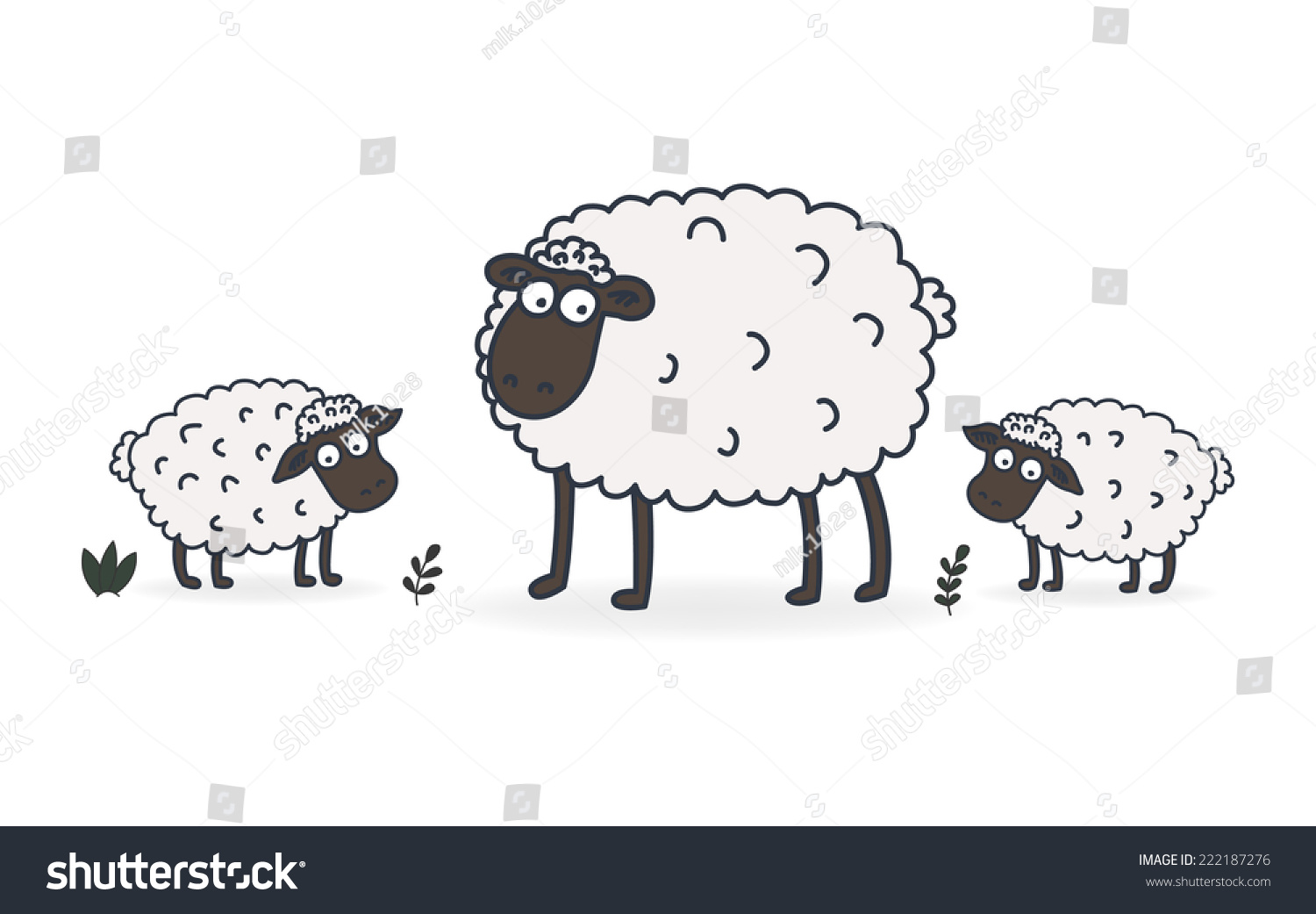 Sheep And Lamb Vector Illustration Royalty Free Stock Vector