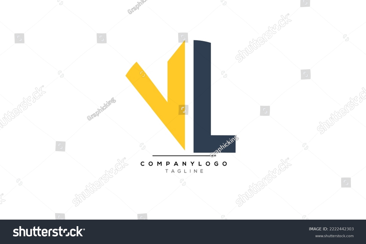 Alphabet Letters Initials Monogram Logo VL VL Royalty Free Stock