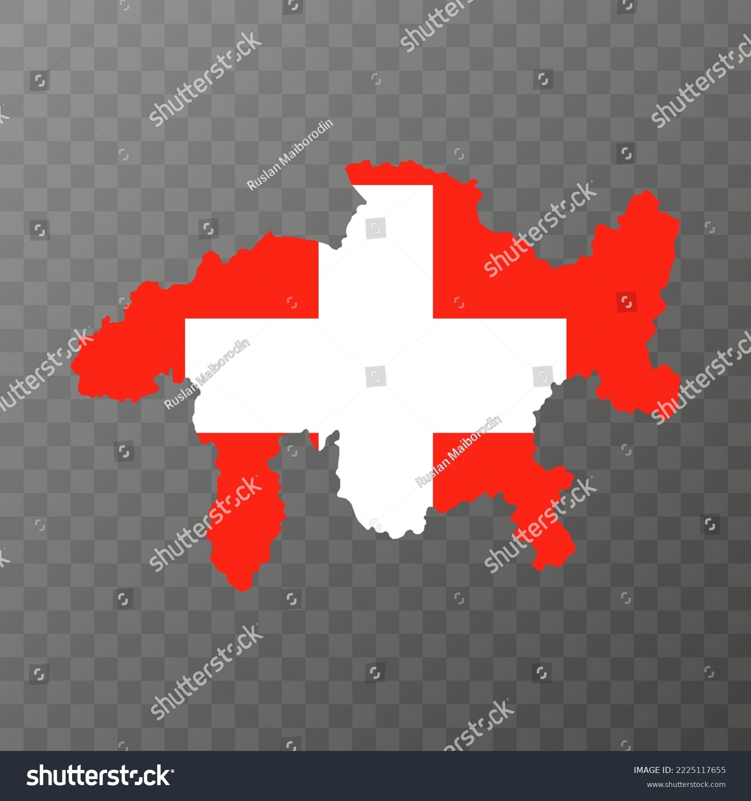 Grisons Map Cantons Of Switzerland Vector Royalty Free Stock Vector