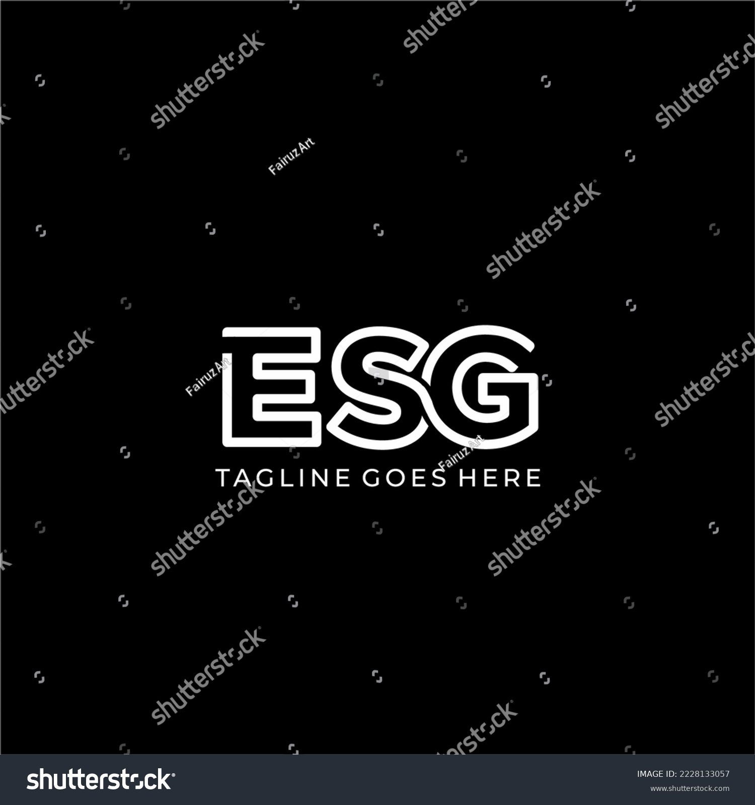 Letter ESG Letter Mark Logo Inspiration Royalty Free Stock Vector