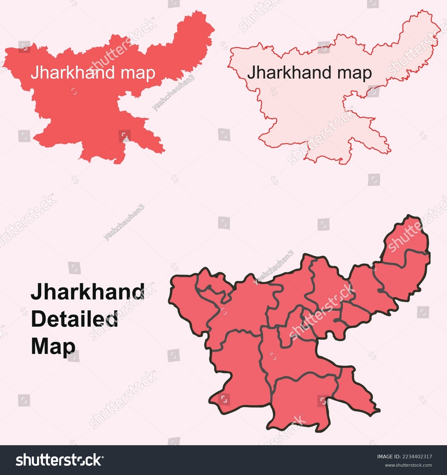 Jharkhand Map Vector Jharkhand Map Images Royalty Free Stock Vector