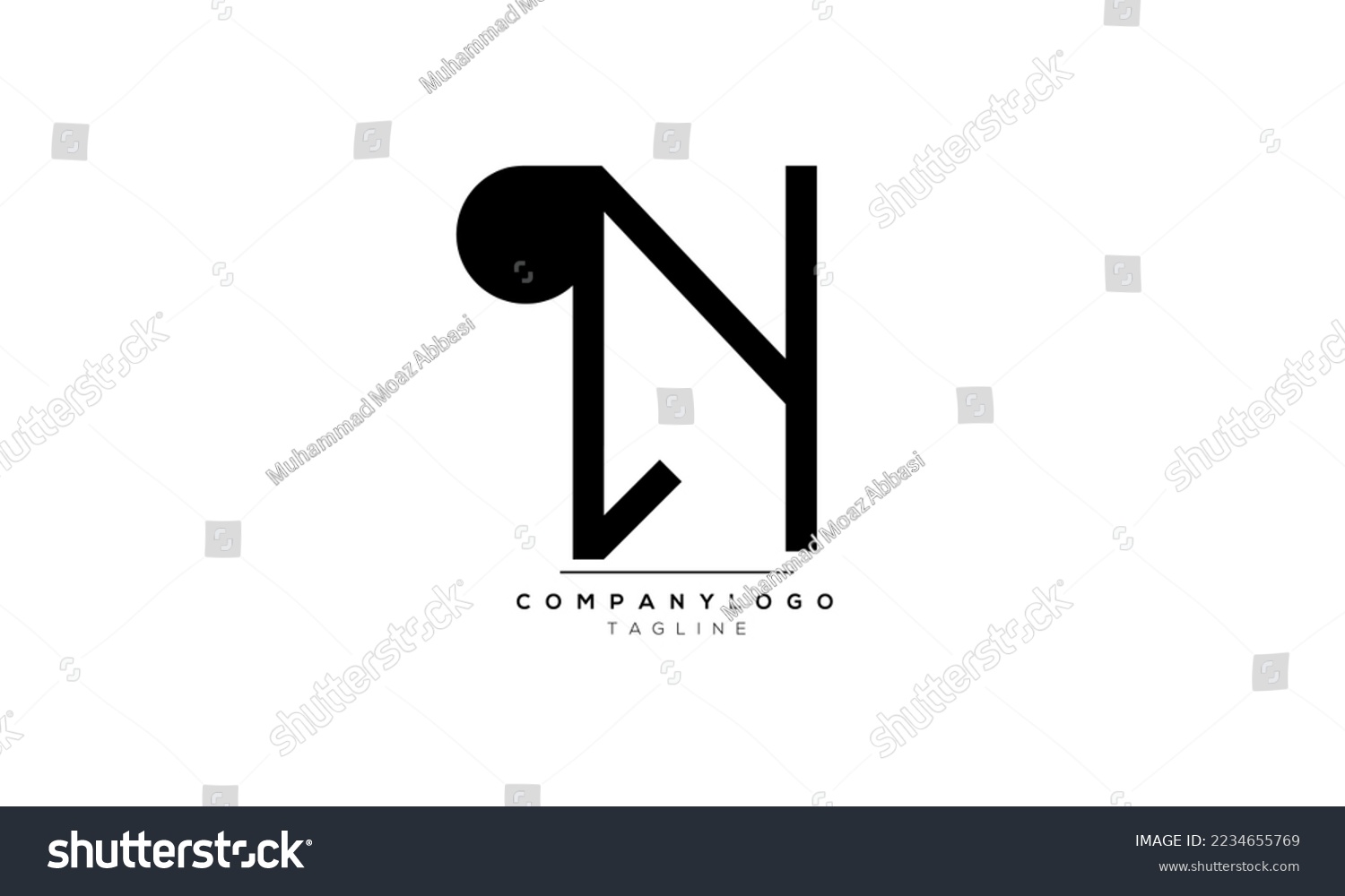 Alphabet Letters Initials Monogram Logo Qn Qn Royalty Free Stock