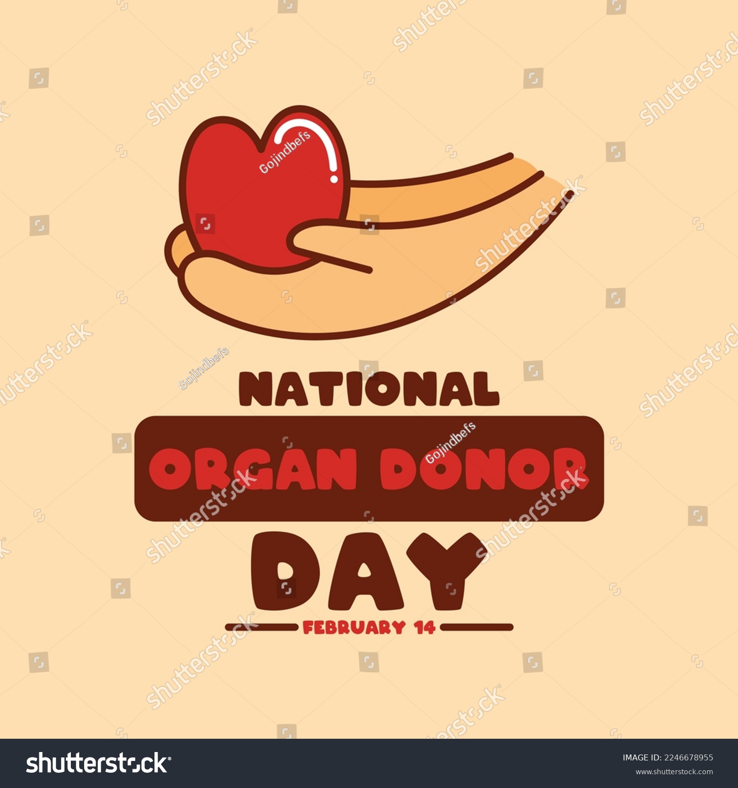 Vector Illustration Of National Organ Donor Day Royalty Free Stock