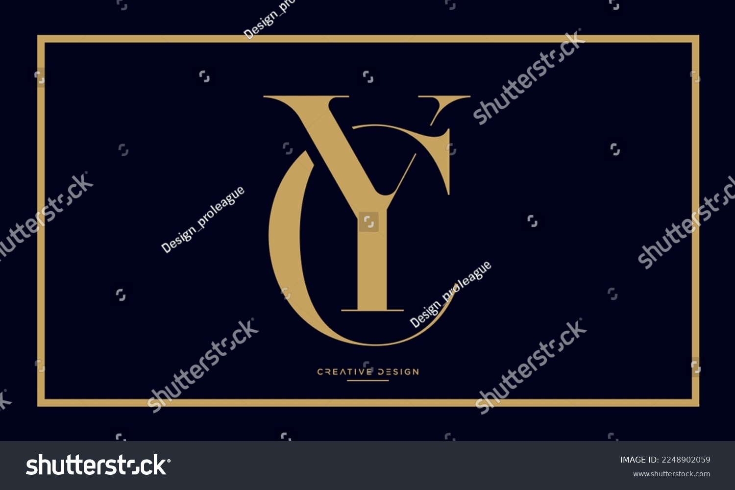 Alphabet Letters YC Or YC Logo Monogram Royalty Free Stock Vector