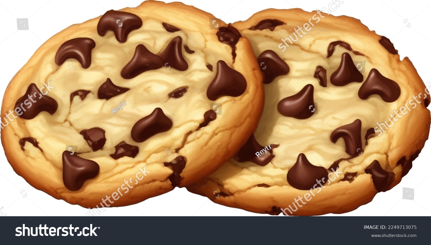 Cookies With Choco Chips Detailed Beautiful Hand Royalty Free Stock