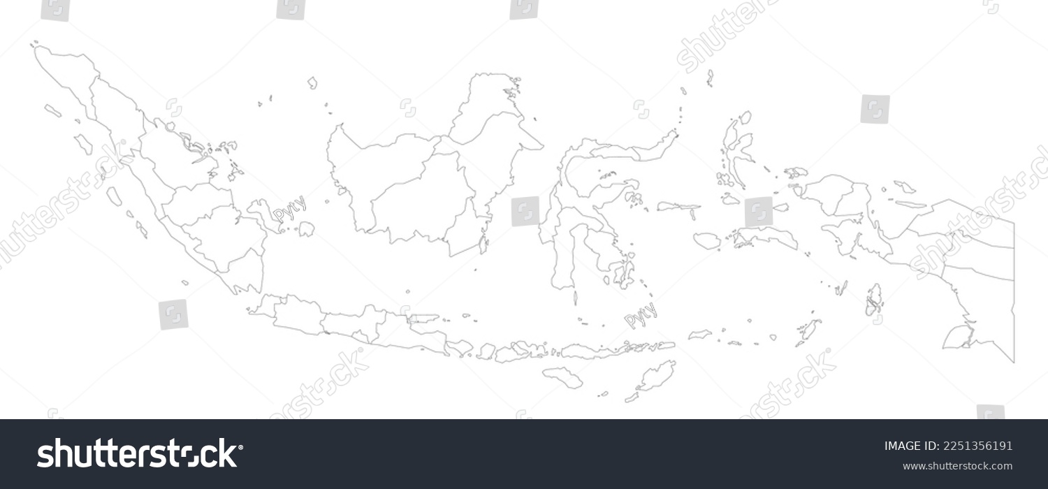 Indonesia Political Map Of Administrative Royalty Free Stock Vector