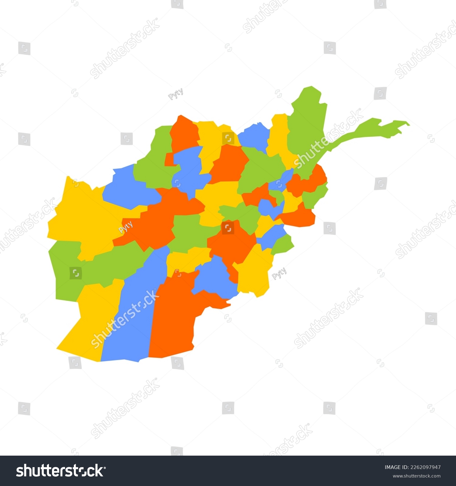 Afghanistan Political Map Of Administrative Royalty Free Stock Vector