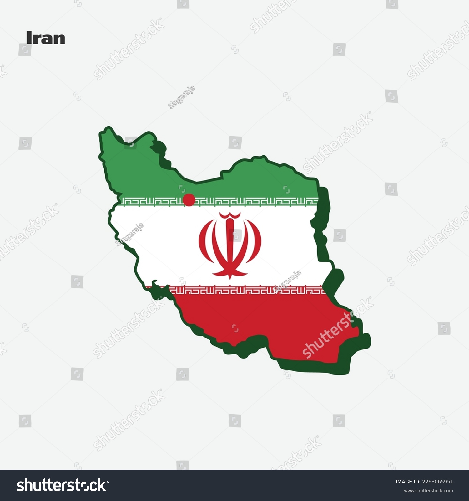 Map Of Iran Flag Shape Vector Illustration Eps Royalty Free Stock