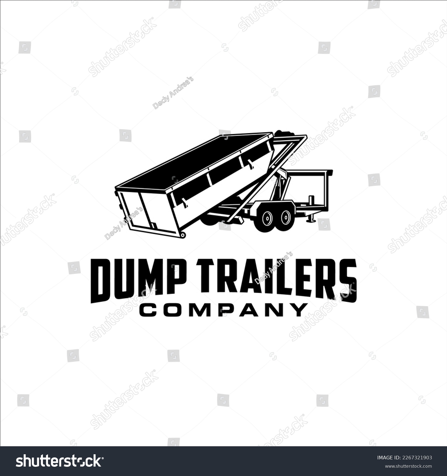 Roll Off Dumpsters Logo With Masculine Style Royalty Free Stock