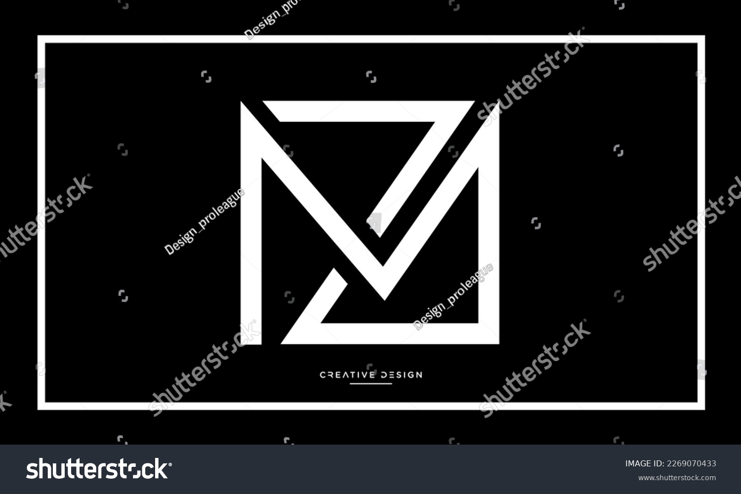 Alphabet Letters ZM Or MZ Modern Logo Monogram Royalty Free Stock