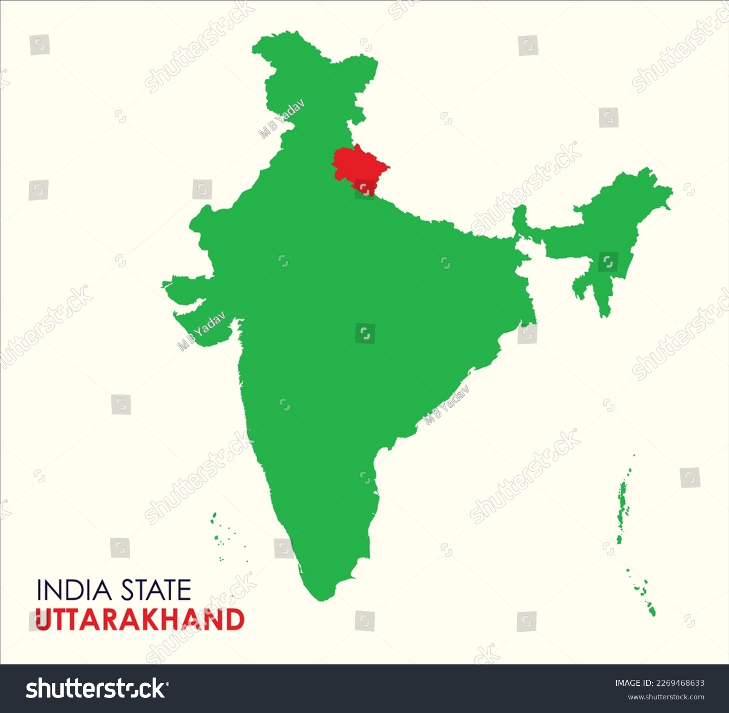 Map Of Uttarakhand Uttarakhand State Location Royalty Free Stock