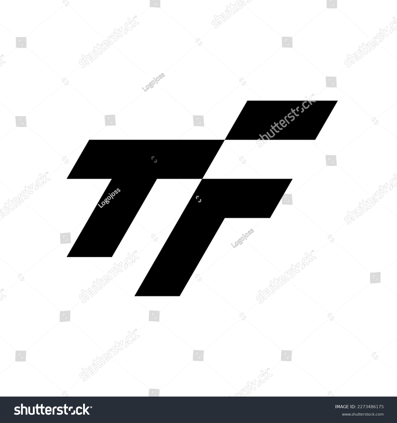 Letter Tf Modern Monogram Logo Royalty Free Stock Vector