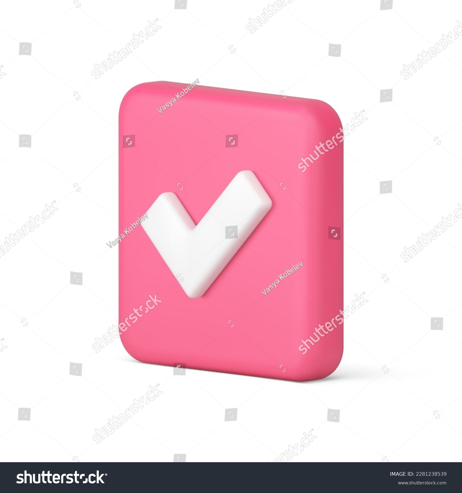 Done Check Mark Squared Button Like Correct Royalty Free Stock Vector