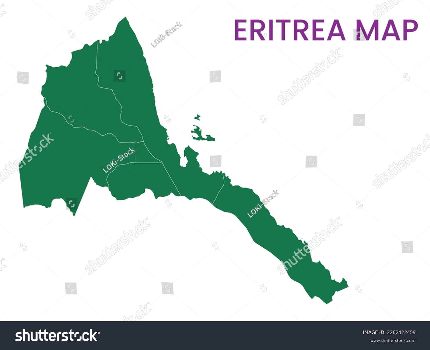 High Detailed Map Of Eritrea Outline Map Of Royalty Free Stock