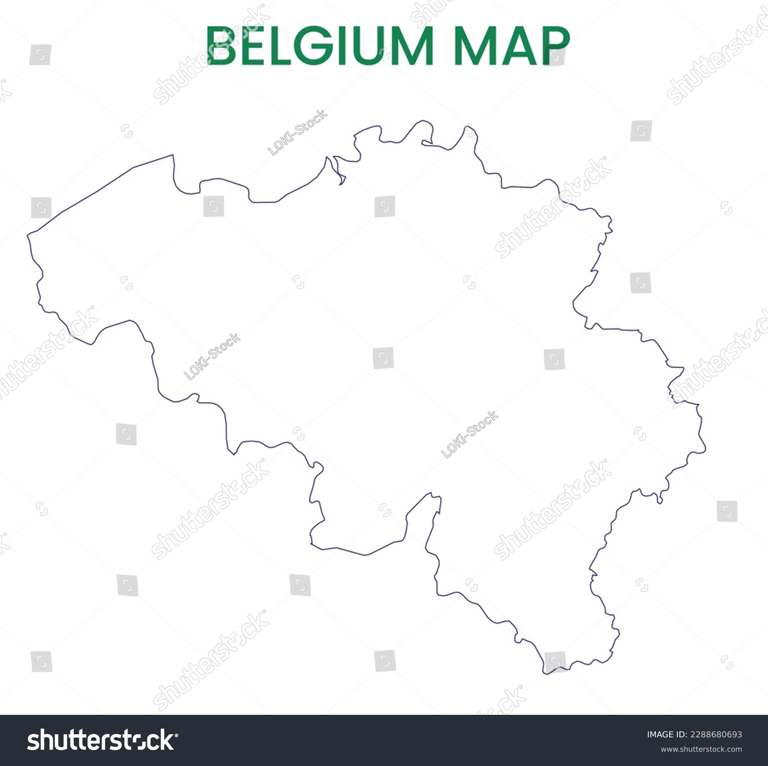 High Detailed Map Of Belgium Outline Map Of Royalty Free Stock