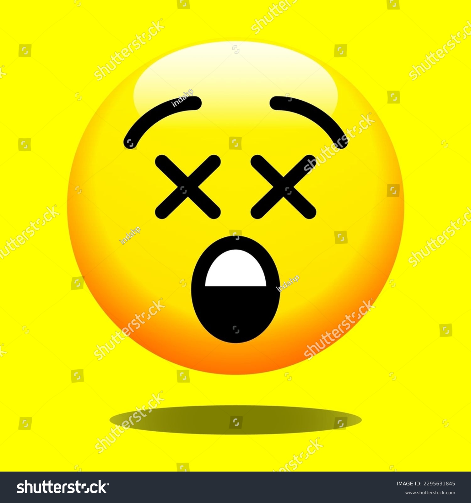 Vector Illustration Of The Emoji D Astonished Royalty Free Stock