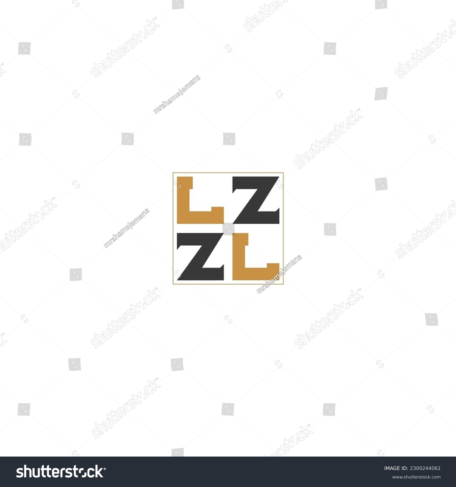 Alphabet Letters Monogram Icon Logo Of ZL LZ Royalty Free Stock