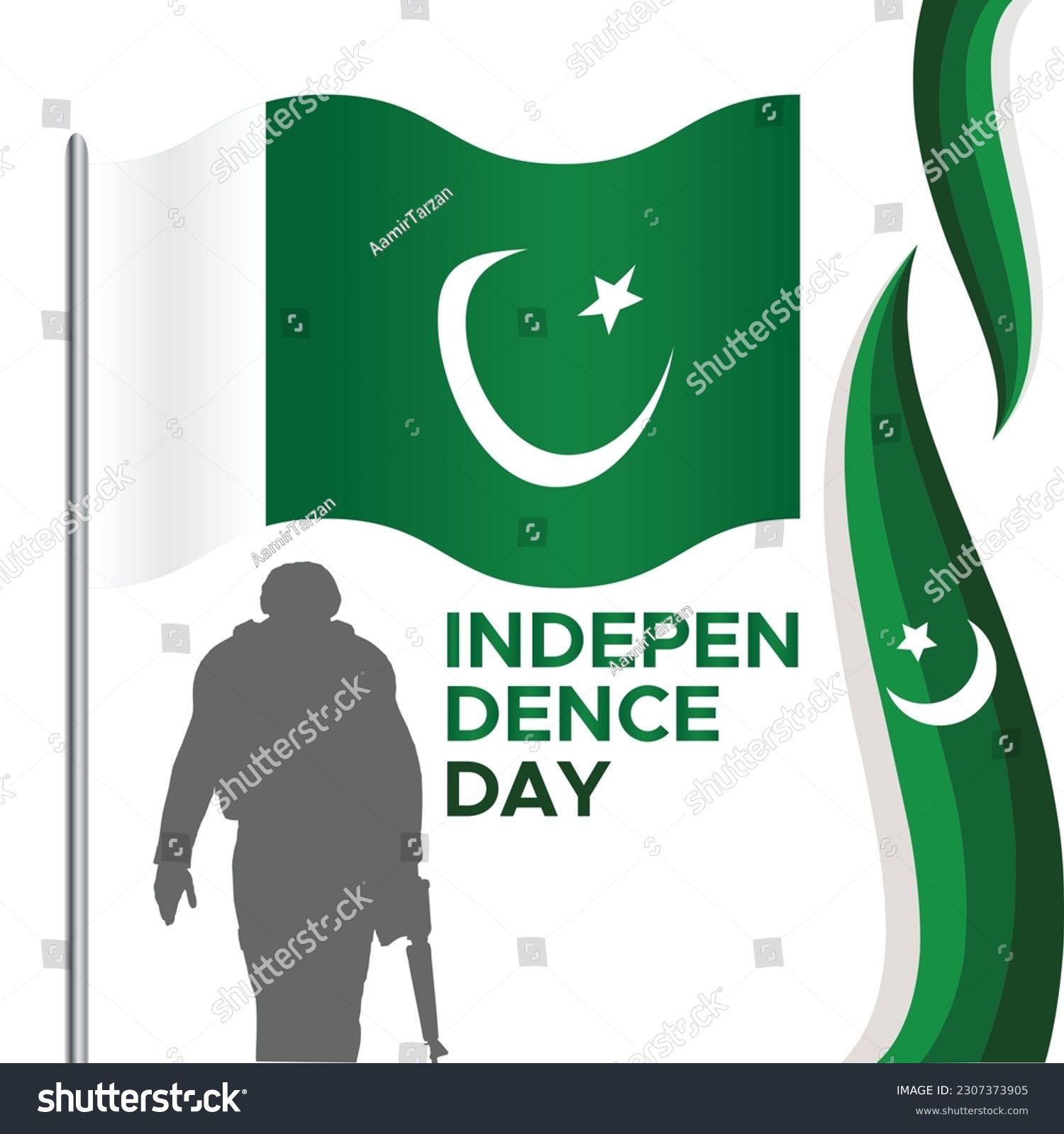 Happy Independence Day Pakistan Vector Royalty Free Stock Vector