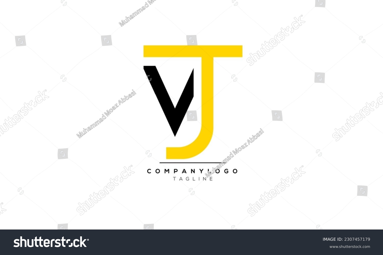 Alphabet Letters Initials Monogram Logo Vj Vj Royalty Free Stock