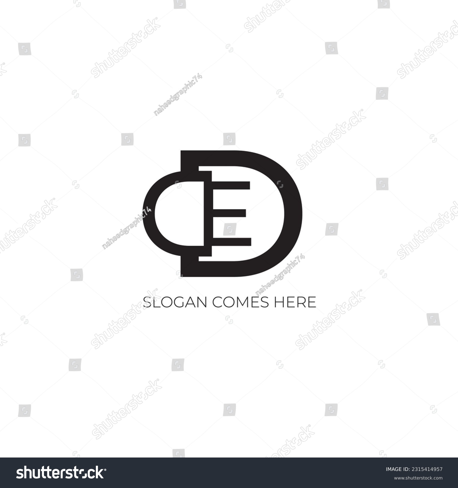 Luxury Letters Ced Golden Logo Icon Monogram Royalty Free Stock