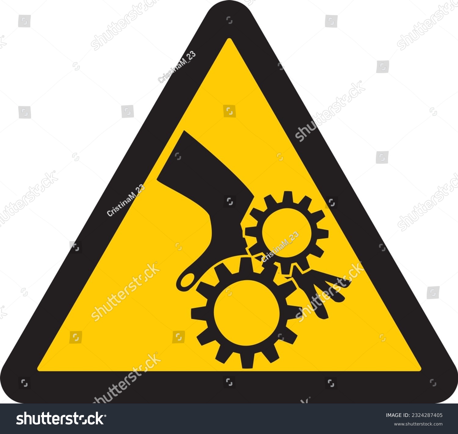 Precauci N Aviso Se Al S Mbolo Atrapamiento Royalty Free Stock