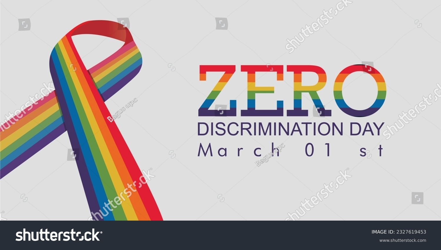 Zero Discrimination Day March 1 Royalty Free Stock Vector 2327619453