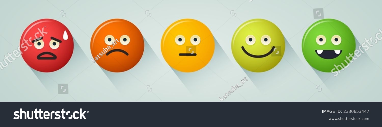 Likert Scale Rating Scale Or Pain Scale Vector Royalty Free Stock