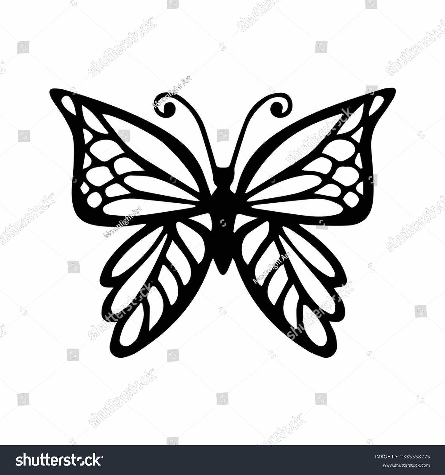 Butterfly Svg Butterfly Silhouette Layered Royalty Free Stock