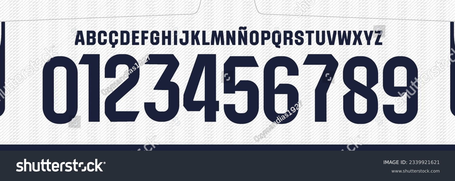 Font Vector Team 2023 2024 Kit Sport Style Royalty Free Stock