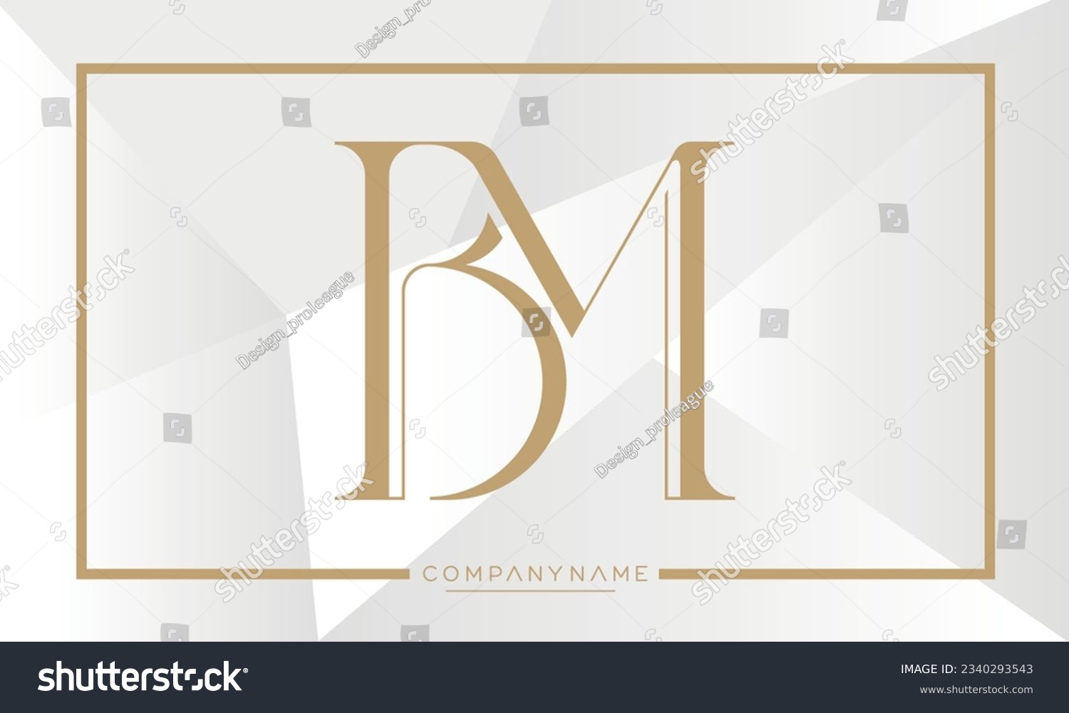 Bm Or Mb Alphabet Letters Modern Logo Monogram Royalty Free Stock