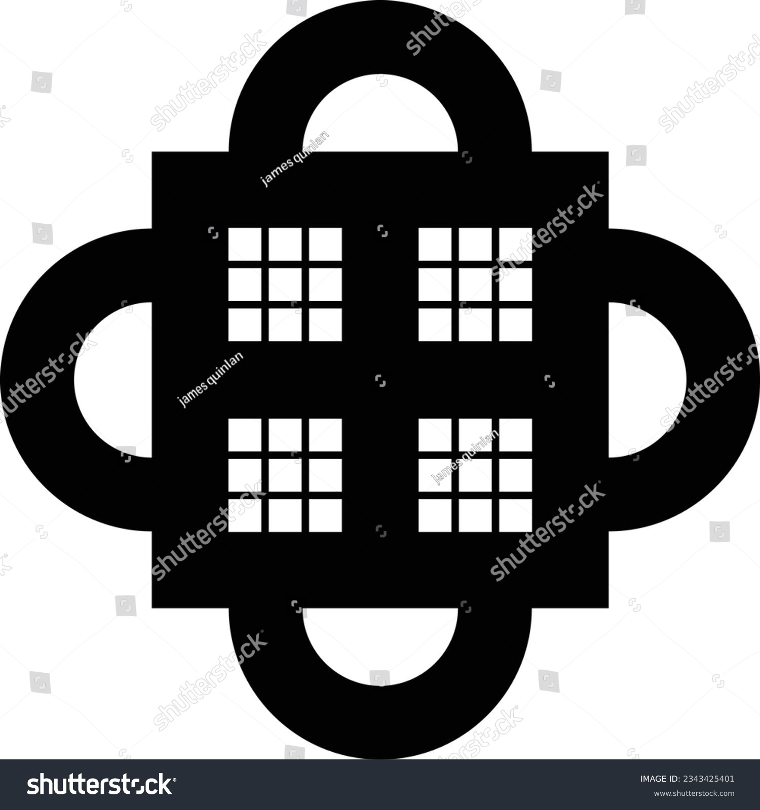 Abusua Pa Adinkra Symbol Ghana Decorative Royalty Free Stock Vector