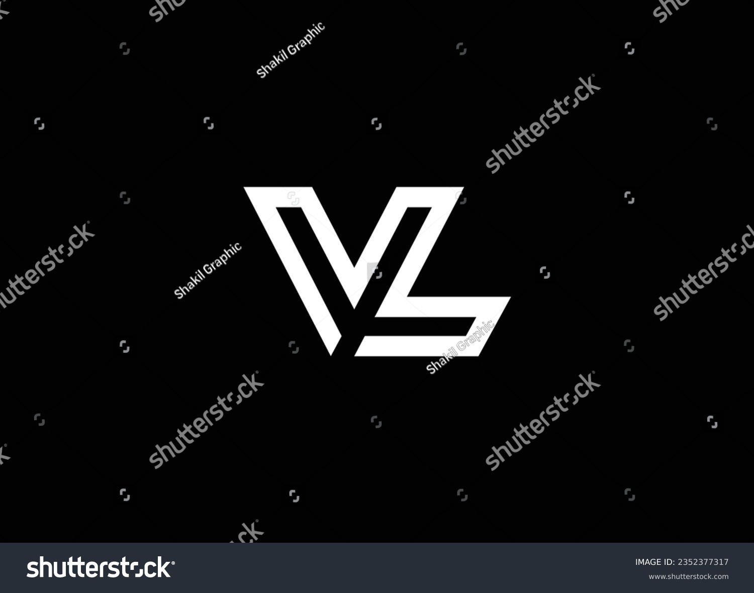 Alphabet Letters Initials Monogram Logo VL Royalty Free Stock Vector