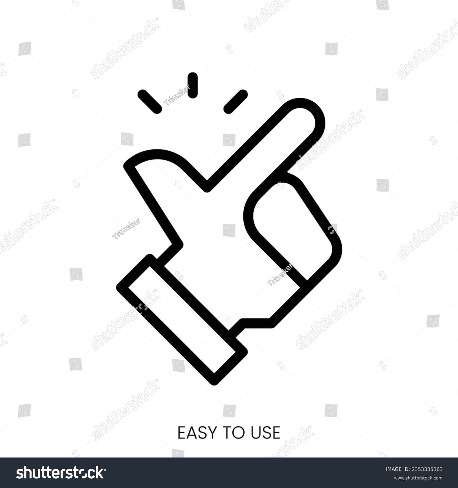 Easy To Use Icon Line Art Style Design Isolated Royalty Free Stock