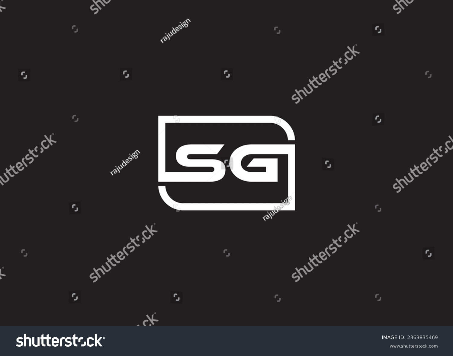 SG Letter Logo Design And Monogram Logo Royalty Free Stock Vector