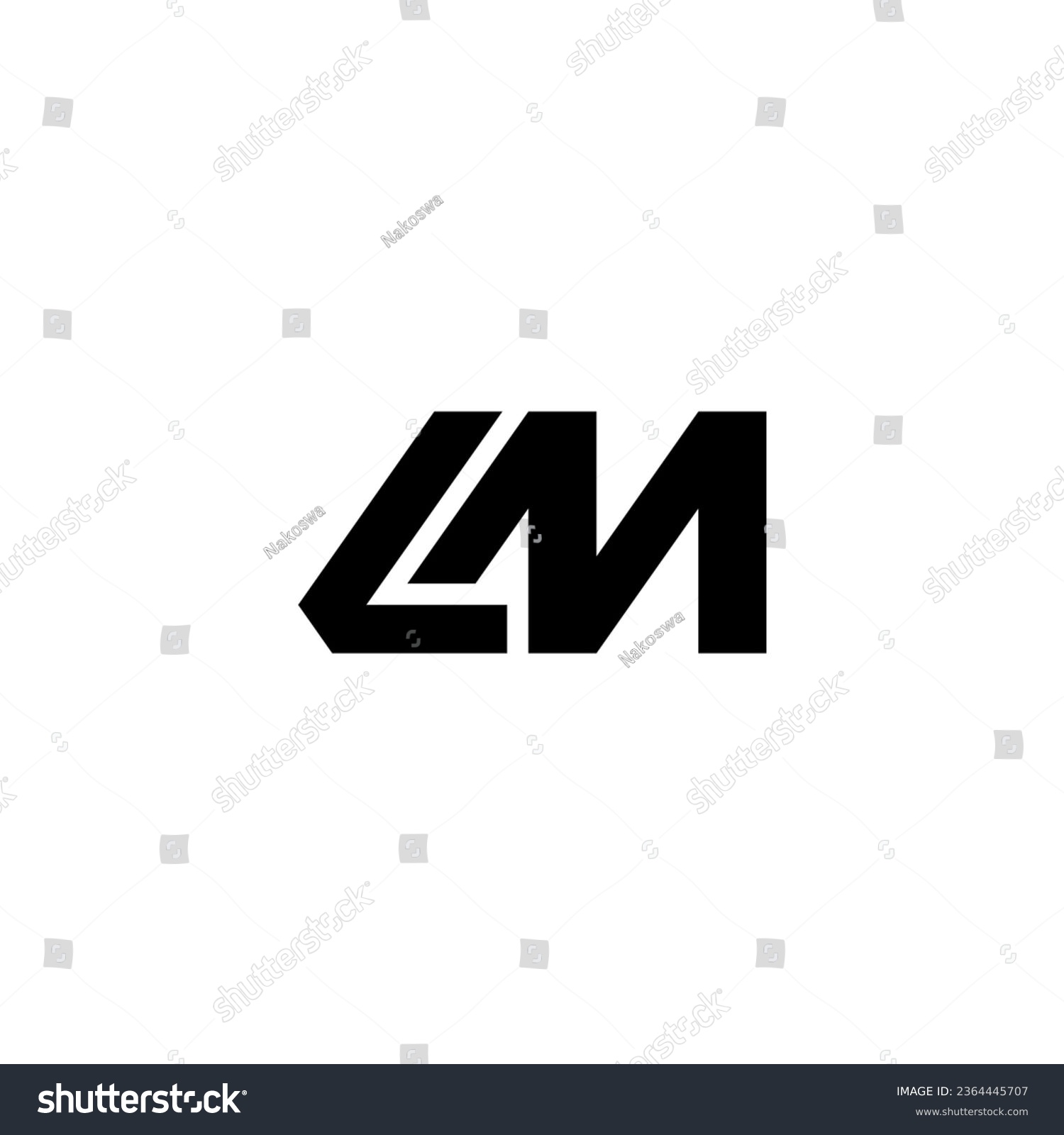 Lm Logo Lm Monogram Initial Lm Logo Letter Lm Royalty Free Stock