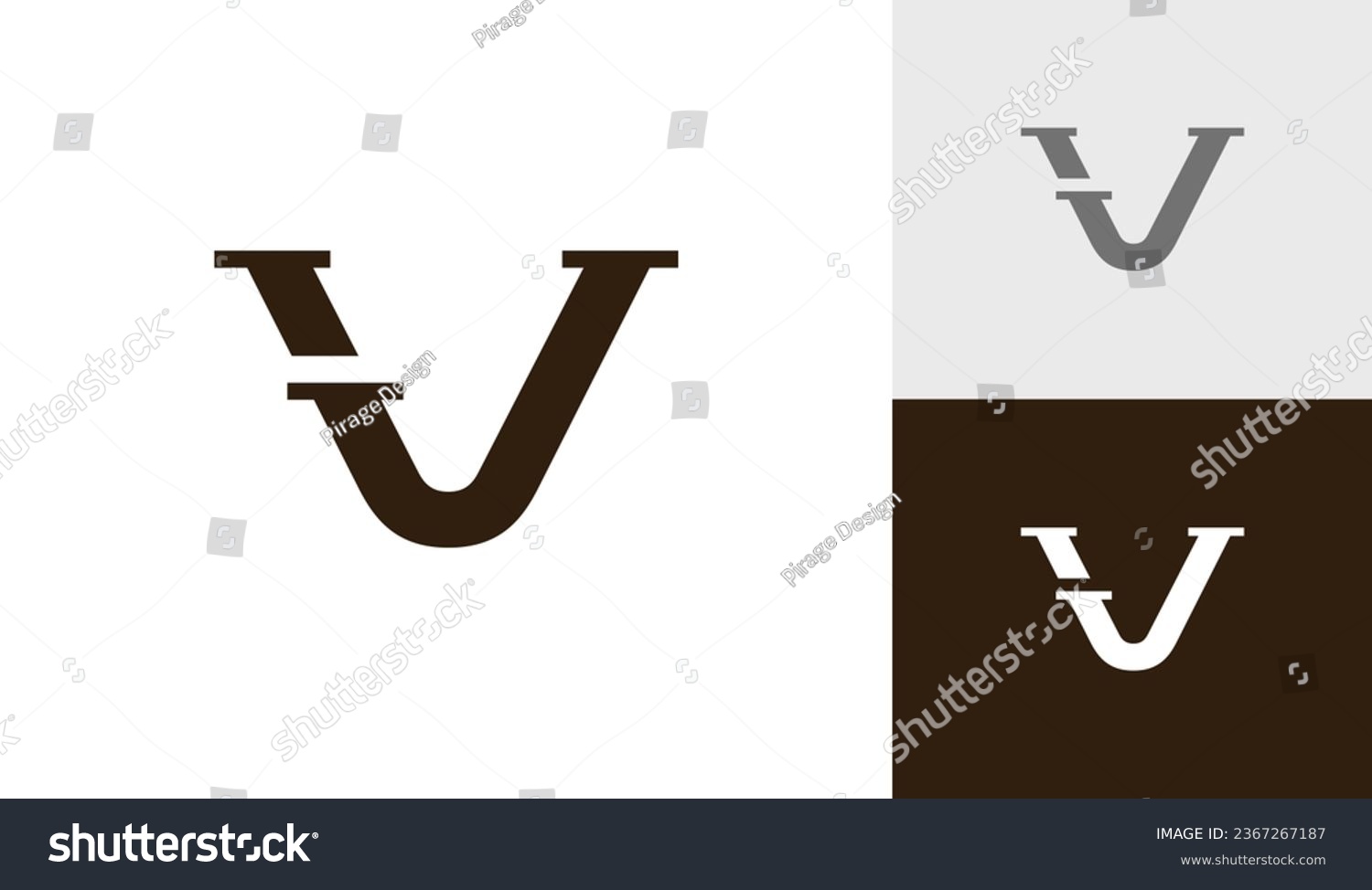 Letter Vj Initial Monogram Logo Design Royalty Free Stock Vector