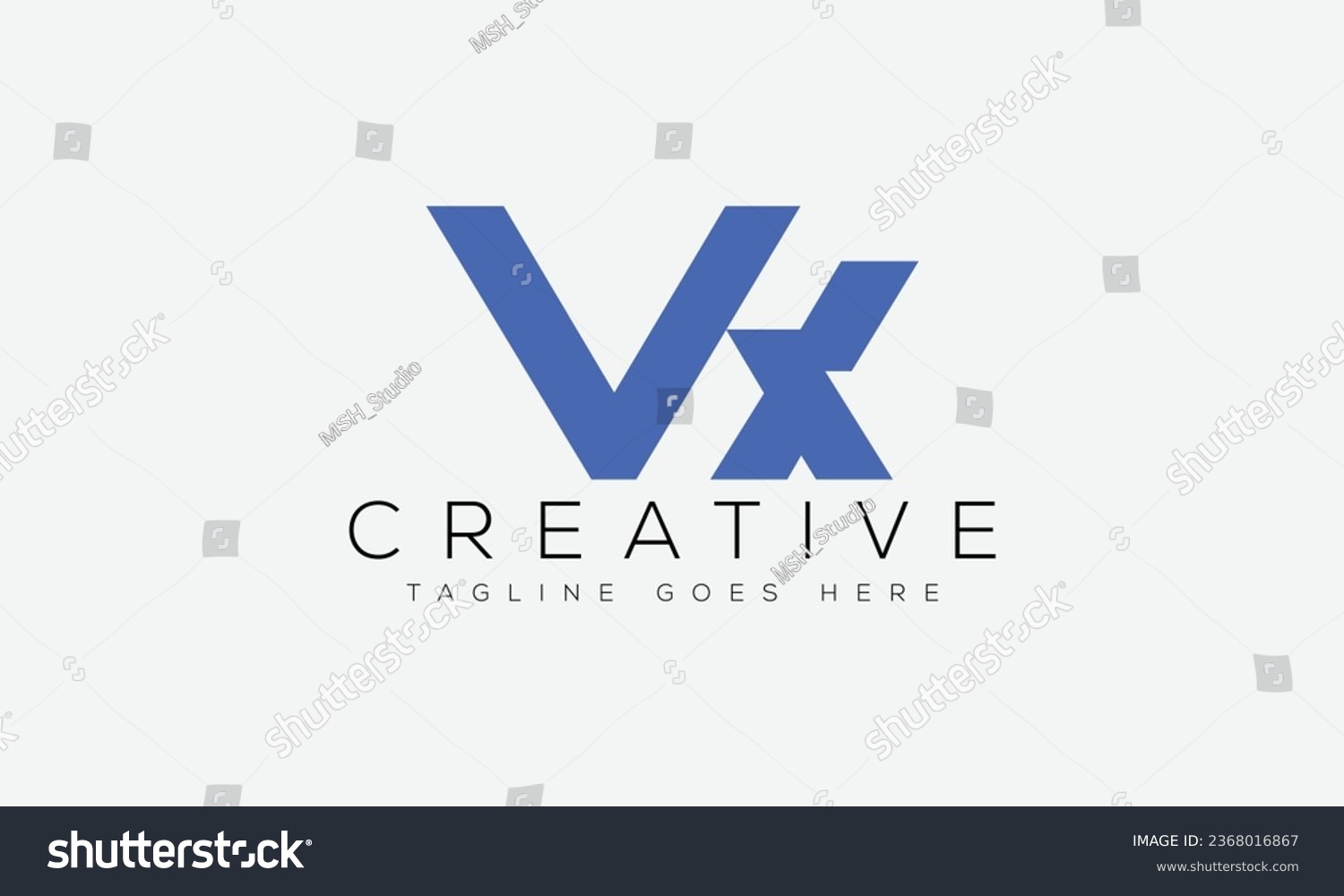 Letter VX Logo Design Template Vector Royalty Free Stock Vector