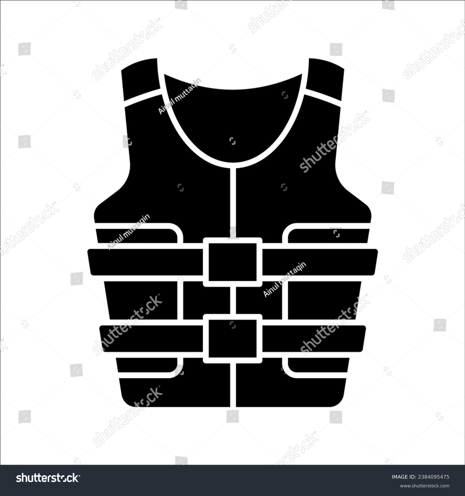 Bulletproof Vest Icon Bulletproof Vest Outline Royalty Free Stock