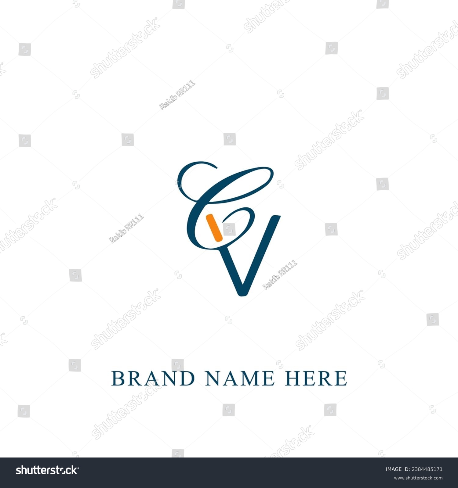 Cv Logo C V Design White Cv Letter Cv C V Royalty Free Stock