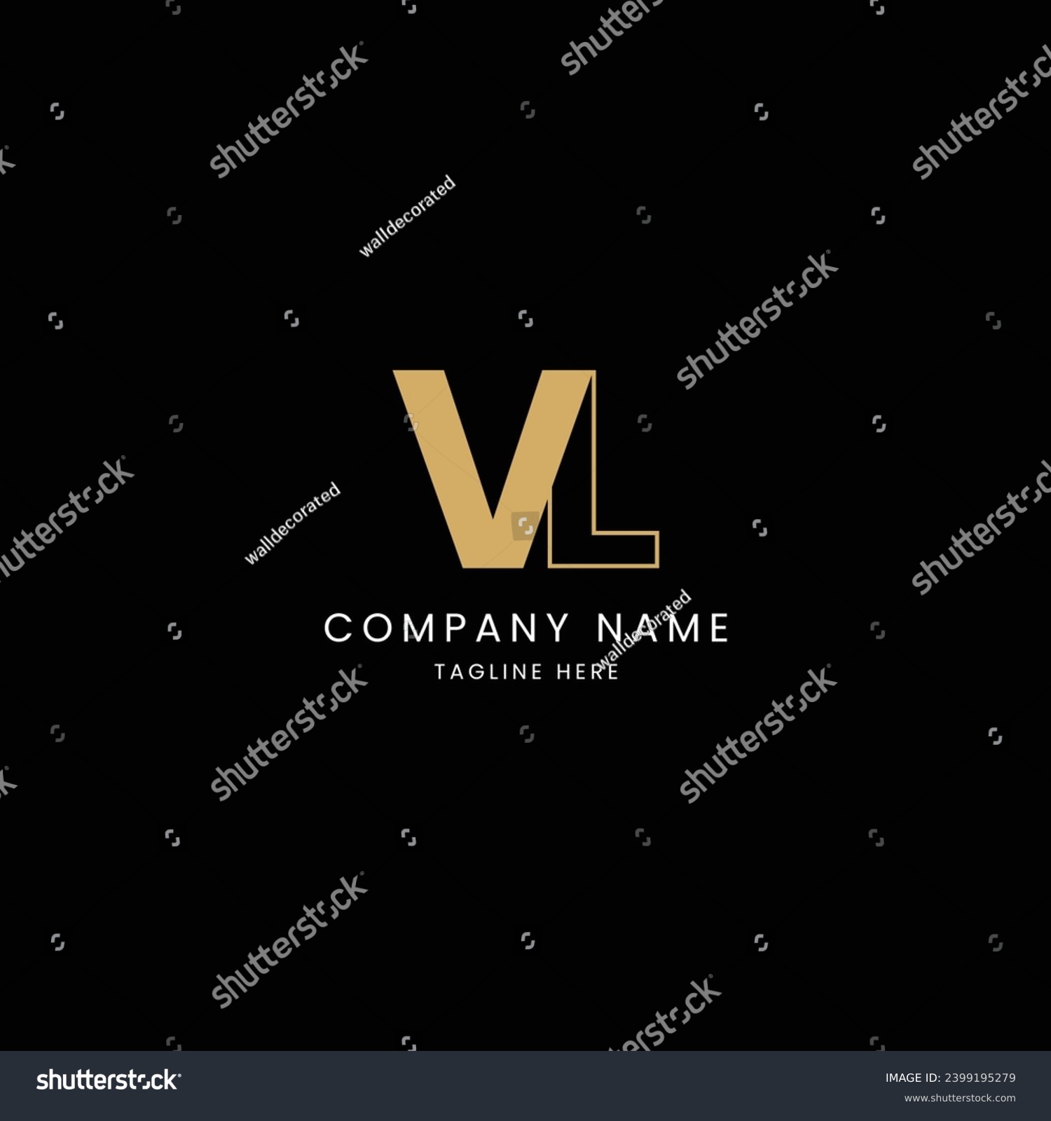 Alphabet Letters Icon Logo Vl Monogram Royalty Free Stock Vector