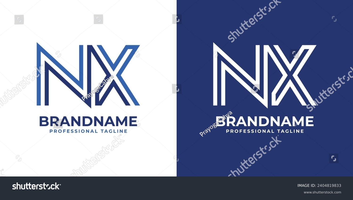 Letter Nx Line Monogram Logo Suitable For Royalty Free Stock Vector