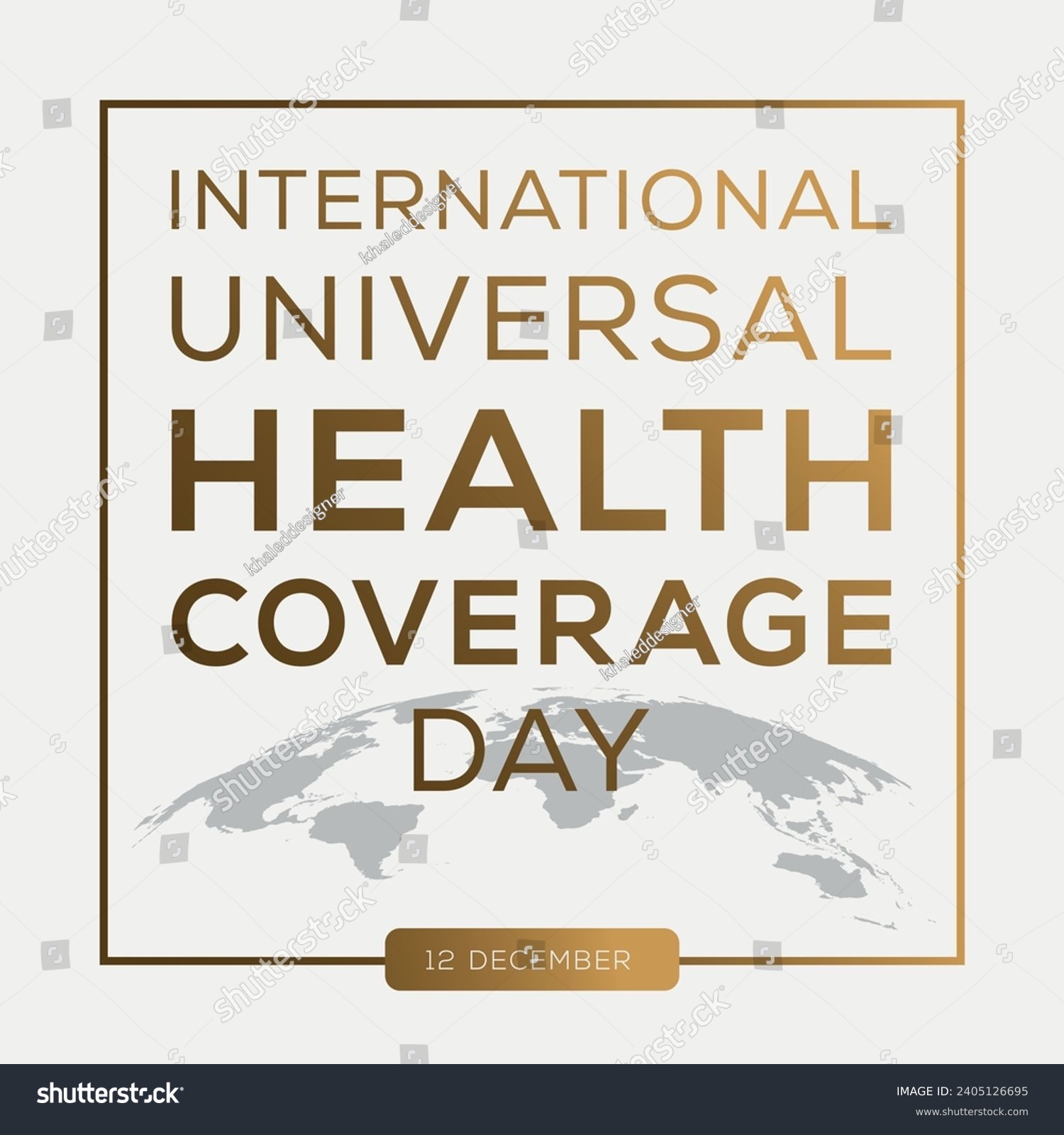 International Universal Health Coverage Day Royalty Free Stock