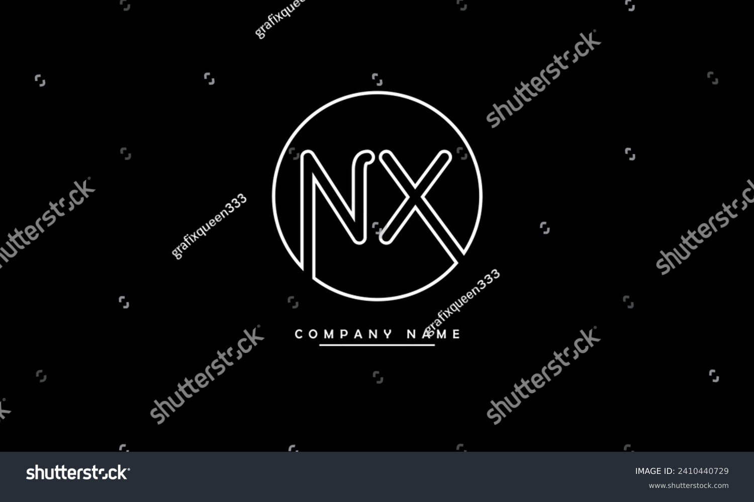 NX XN Alphabets Letters Logo Monogram Royalty Free Stock Vector