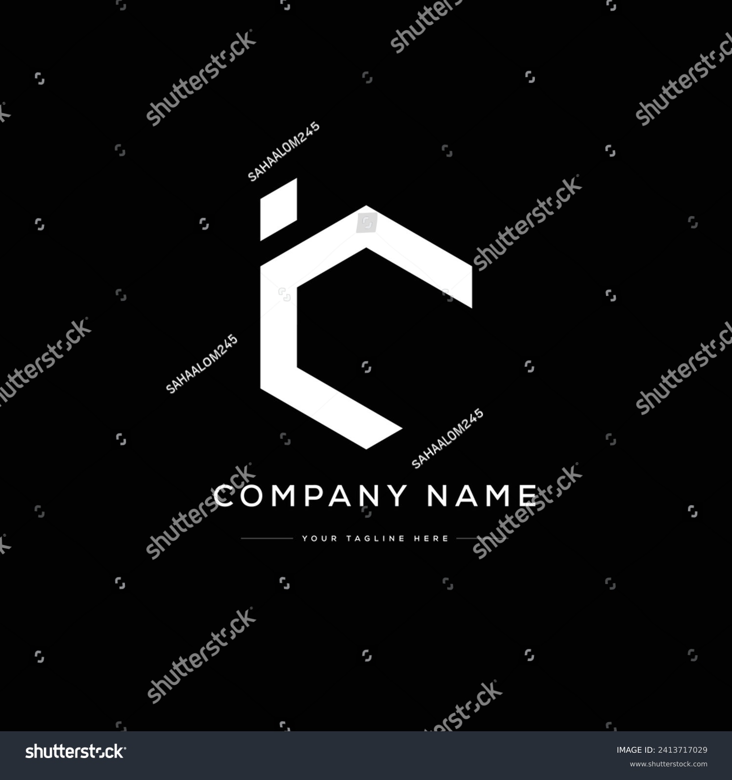 Monogram IC Letter Logo Design Usable For Royalty Free Stock Vector