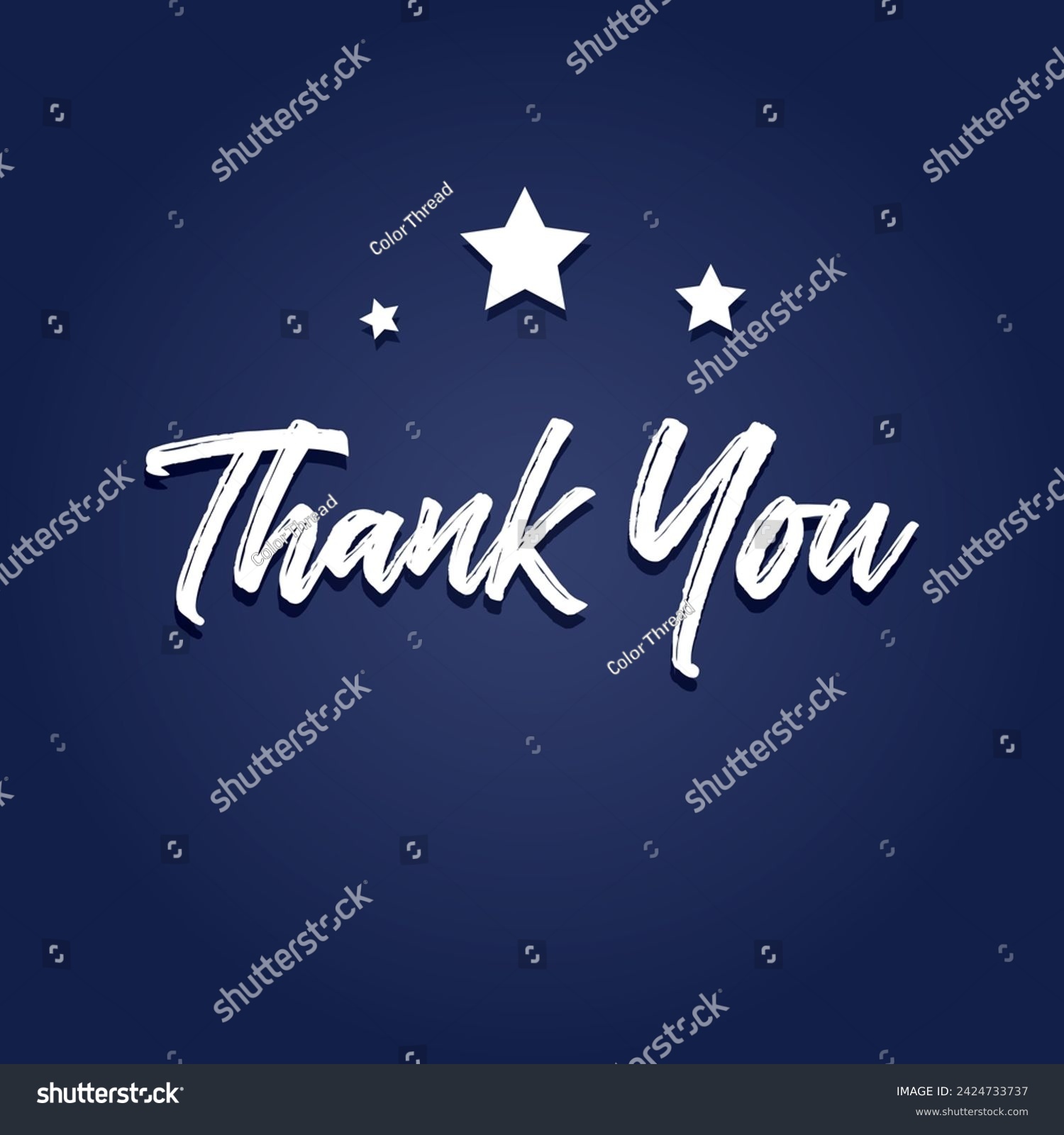 Thank You Hand Drawn Lettering Handwritten Royalty Free Stock Vector