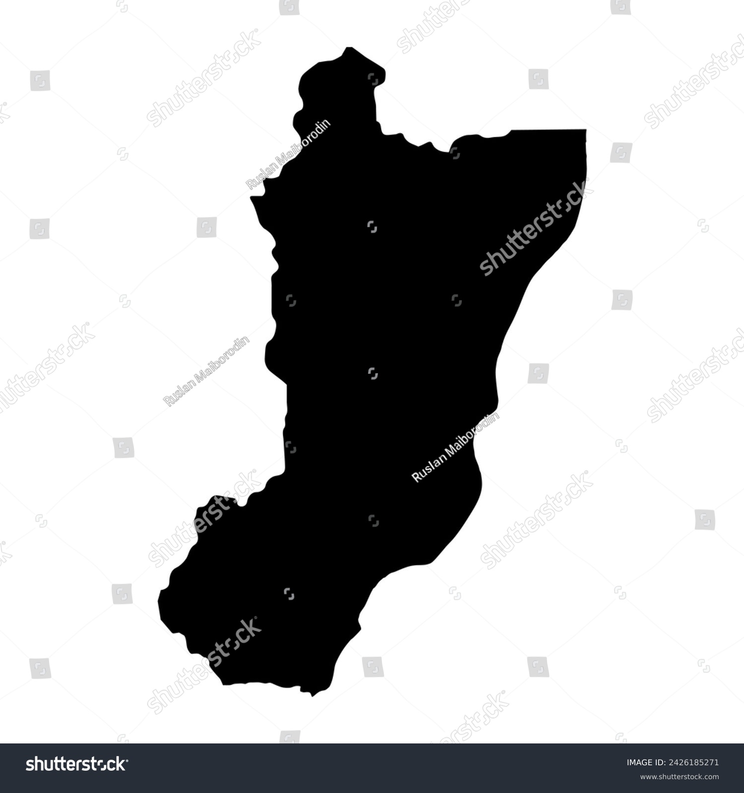 Zamora Chinchipe Province Map Administrative Royalty Free Stock