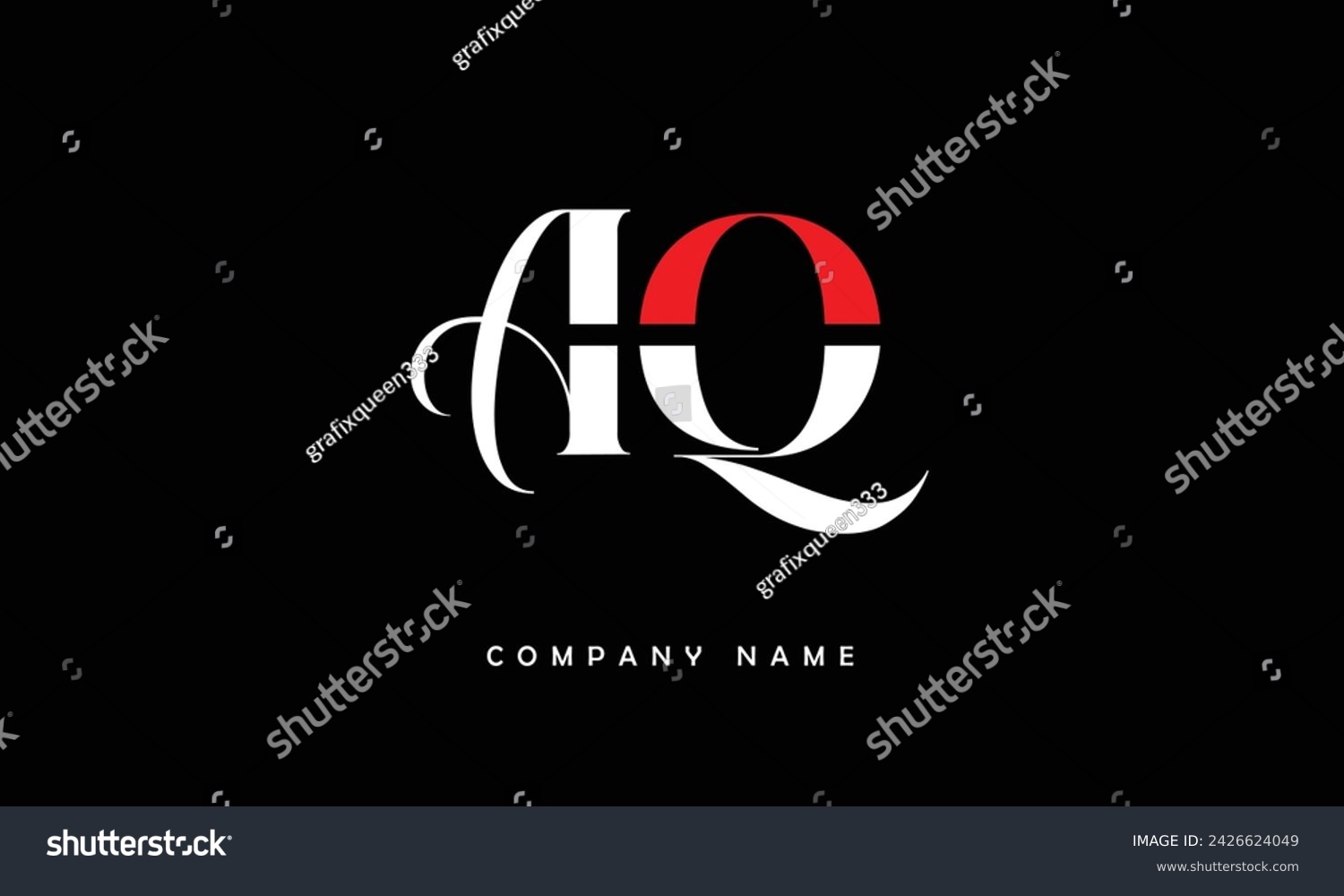 AQ QA Alphabets Letters Logo Monogram Royalty Free Stock Vector