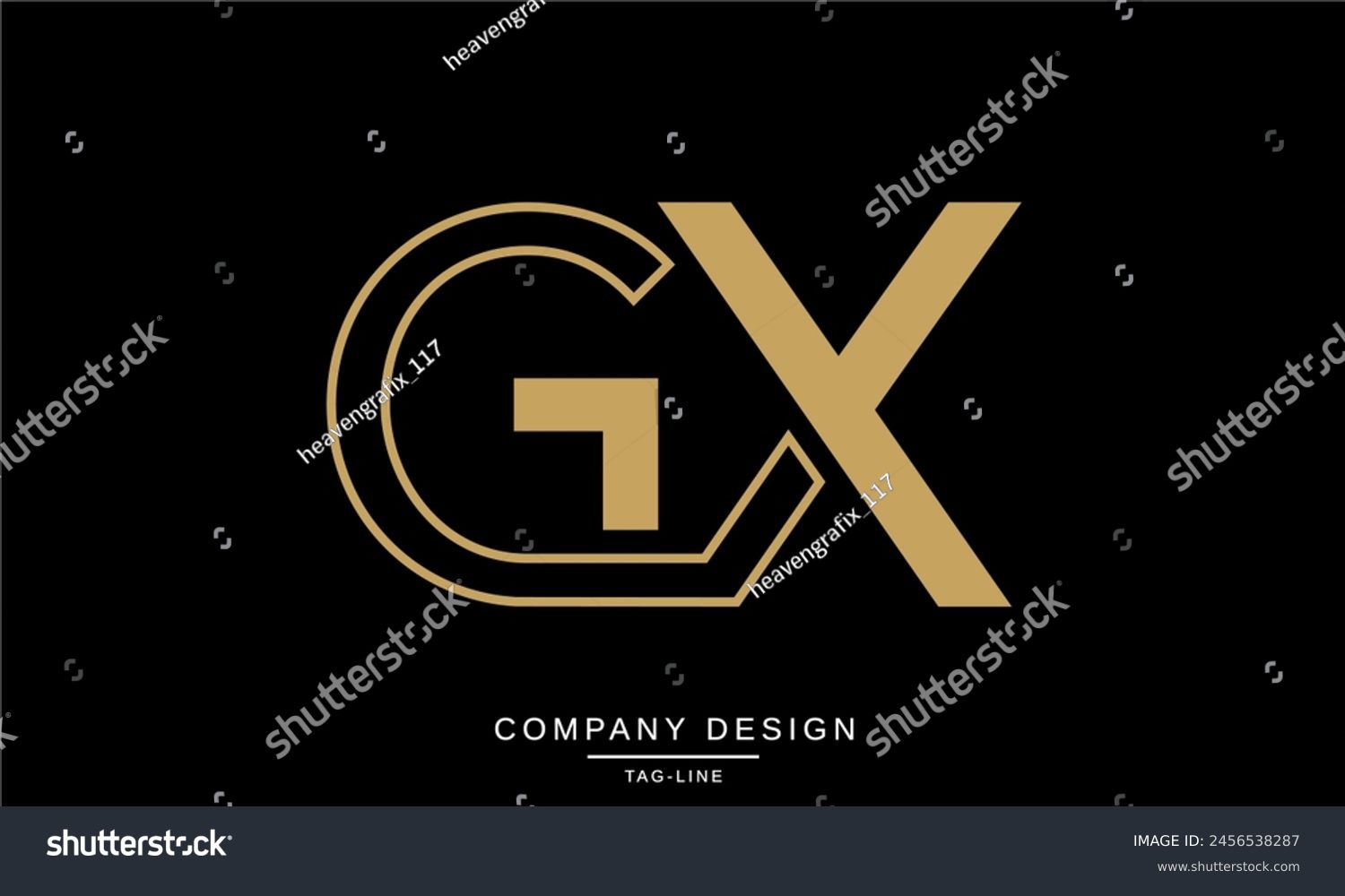 Gx Xg Abstract Letters Logo Monogram Font Icon Royalty Free Stock