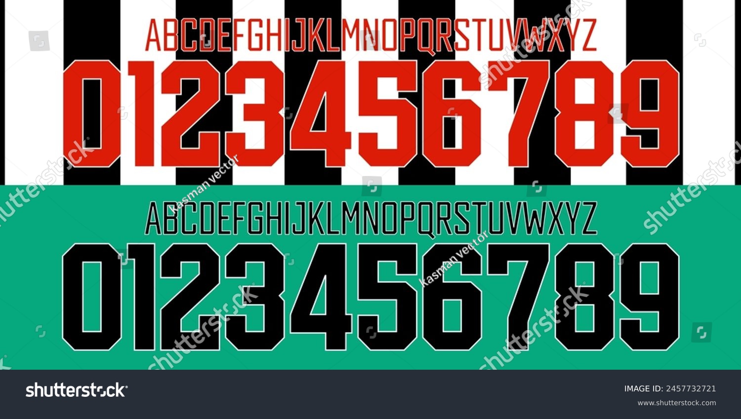 Font Vector Team Kit Sport Style Royalty Free Stock