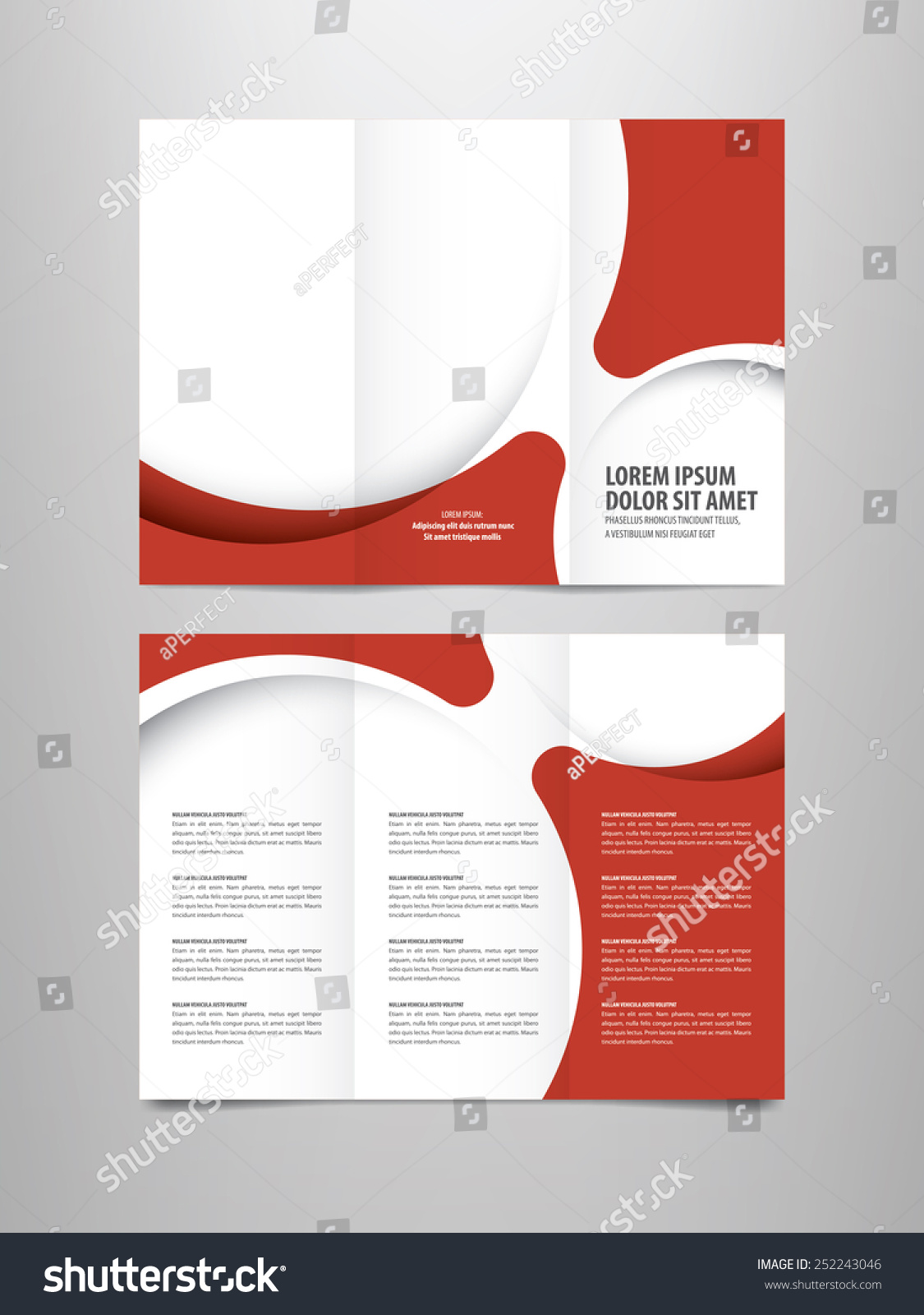 Tri Fold Business Brochure Template Royalty Free Stock Vector